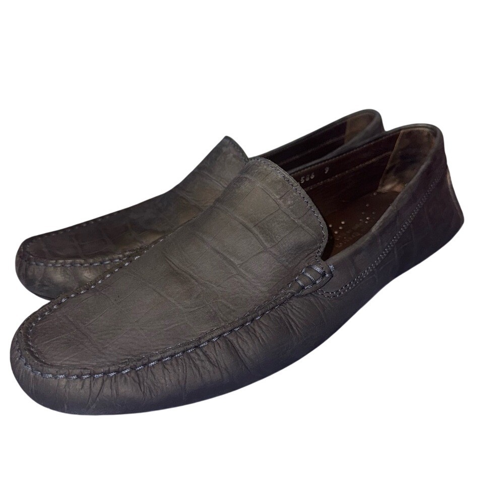 To Boot New‎ York Navy Nubuk Drivers, Alligator Embossed, Men's Size 9, GUC